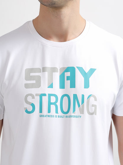 T-Shirt for Men | Breathable & Soft with Color Fastness Regular Fit Round Neck Polyester Fabric Printed Pattern