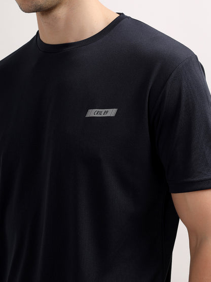 T-Shirt for Men | Breathable & Soft with Color Fastness Regular Fit Round Neck Polyester Fabric Solid Pattern