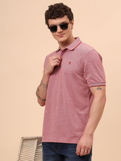 T-Shirt for Men | Breathable & Soft with Color Fastness Regular Fit Polo Neck Poly Cotton Fabric Solid Pattern