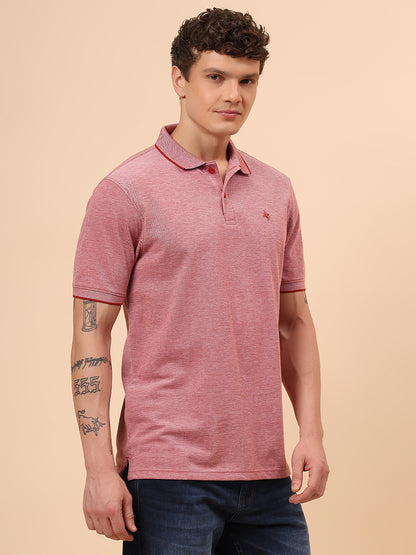 T-Shirt for Men | Breathable & Soft with Color Fastness Regular Fit Polo Neck Poly Cotton Fabric Solid Pattern