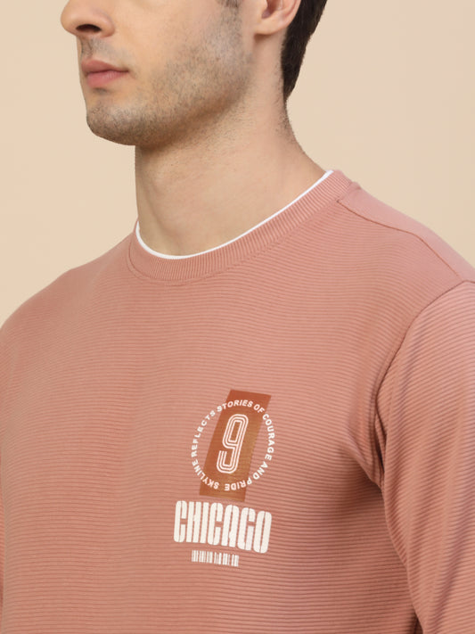 T-Shirt for Men | Breathable & Soft with Color Fastness Regular Fit Round Neck Poly Cotton Fabric Printed Pattern