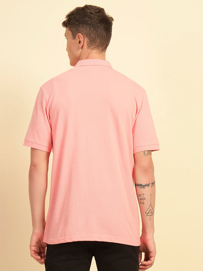 T-Shirt for Men | Breathable & Soft with Color Fastness Regular Fit Polo Neck Poly Cotton Fabric Printed Pattern