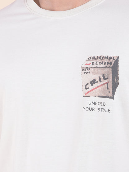 T-Shirt for Men | Breathable & Soft with Color Fastness Regular Fit Round Neck Poly Cotton Fabric Printed Pattern