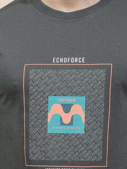 T-Shirt for Men | Breathable & Soft with Color Fastness Regular Fit Round Neck Poly Cotton Fabric Printed Pattern