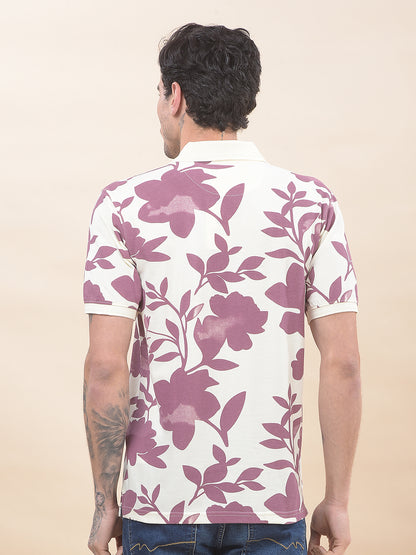 T-Shirt for Men | Breathable & Soft with Color Fastness Regular Fit Polo Neck Poly Cotton Fabric Printed Pattern