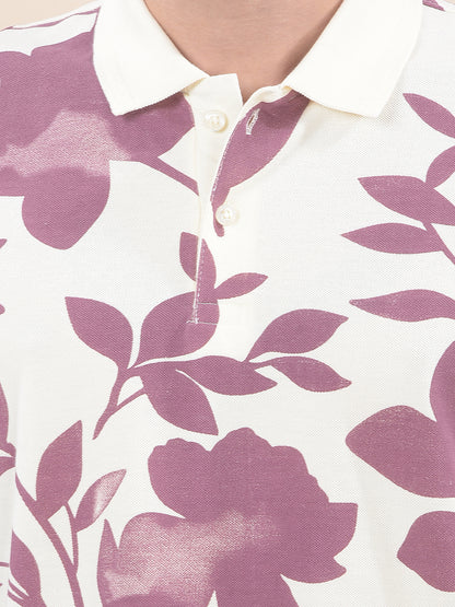 T-Shirt for Men | Breathable & Soft with Color Fastness Regular Fit Polo Neck Poly Cotton Fabric Printed Pattern