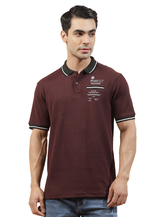 T-Shirt for Men | Breathable & Soft with Color Fastness Regular Fit Polo Neck Poly Cotton Fabric Printed Pattern