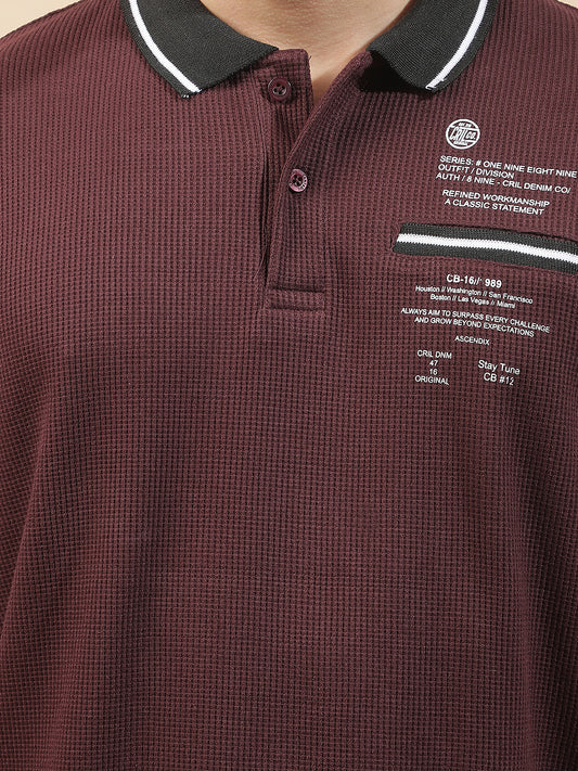 T-Shirt for Men | Breathable & Soft with Color Fastness Regular Fit Polo Neck Poly Cotton Fabric Printed Pattern