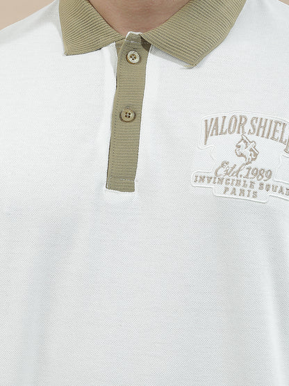 T-Shirt for Men | Breathable & Soft with Color Fastness Regular Fit Polo Neck Poly Cotton Fabric Printed Pattern