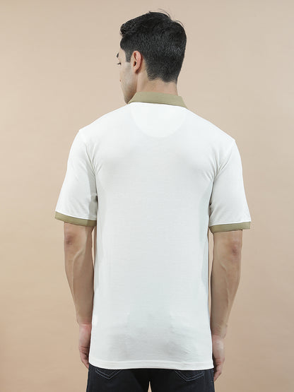 T-Shirt for Men | Breathable & Soft with Color Fastness Regular Fit Polo Neck Poly Cotton Fabric Printed Pattern