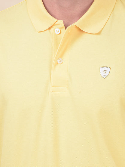 T-Shirt for Men | Breathable & Soft with Color Fastness Regular Fit Polo Neck Poly Cotton Fabric Solid Pattern