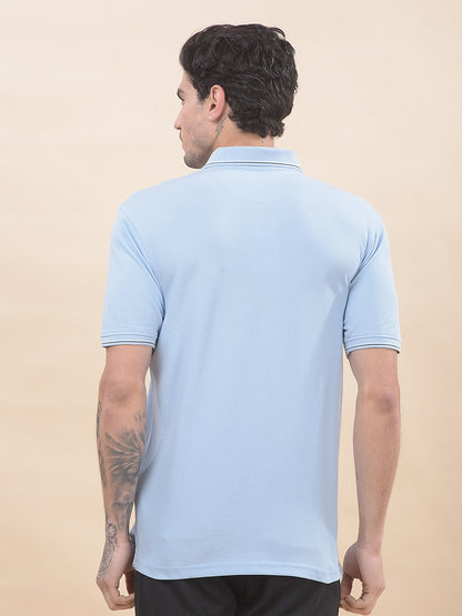 T-Shirt for Men | Breathable & Soft with Color Fastness Regular Fit Polo Neck Poly Cotton Fabric Solid Pattern