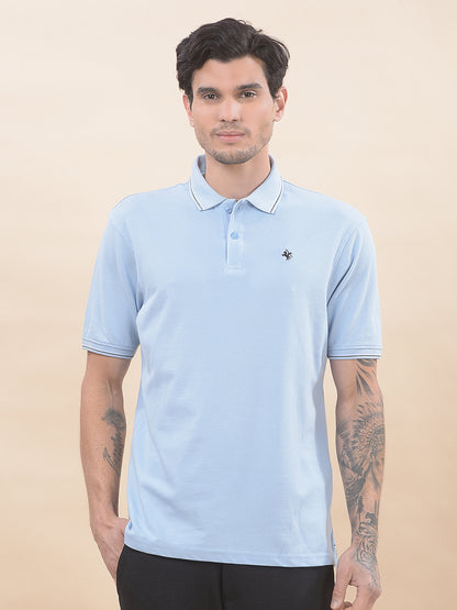 T-Shirt for Men | Breathable & Soft with Color Fastness Regular Fit Polo Neck Poly Cotton Fabric Solid Pattern