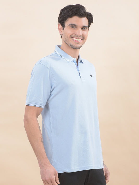T-Shirt for Men | Breathable & Soft with Color Fastness Regular Fit Polo Neck Poly Cotton Fabric Solid Pattern
