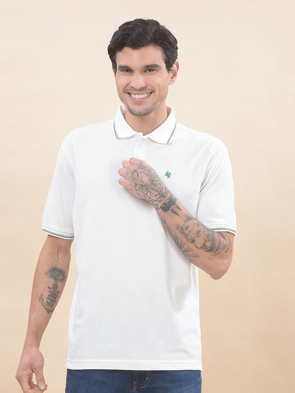 T-Shirt for Men | Breathable & Soft with Color Fastness Regular Fit Polo Neck Poly Cotton Fabric Solid Pattern