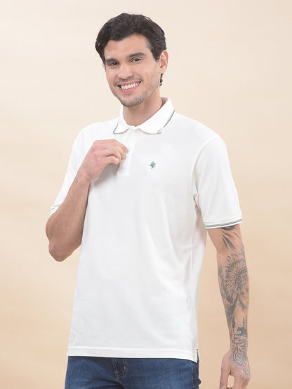 T-Shirt for Men | Breathable & Soft with Color Fastness Regular Fit Polo Neck Poly Cotton Fabric Solid Pattern