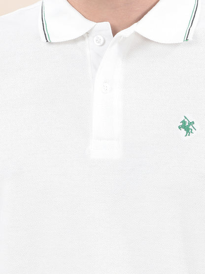T-Shirt for Men | Breathable & Soft with Color Fastness Regular Fit Polo Neck Poly Cotton Fabric Solid Pattern