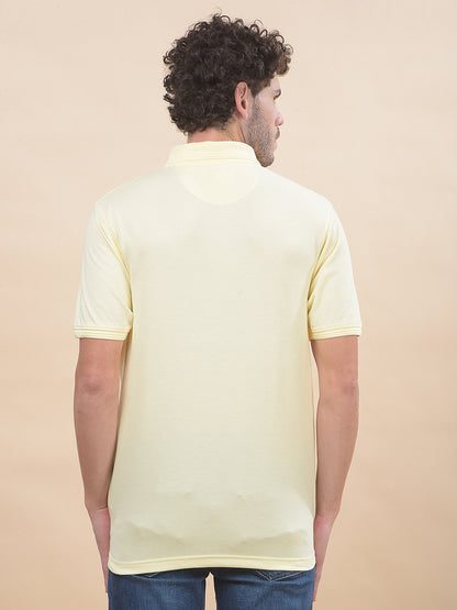 T-Shirt for Men | Breathable & Soft with Color Fastness Regular Fit Polo Neck Poly Cotton Fabric Solid Pattern