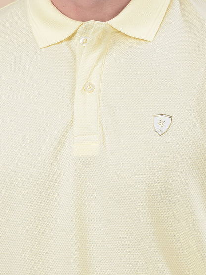 T-Shirt for Men | Breathable & Soft with Color Fastness Regular Fit Polo Neck Poly Cotton Fabric Solid Pattern