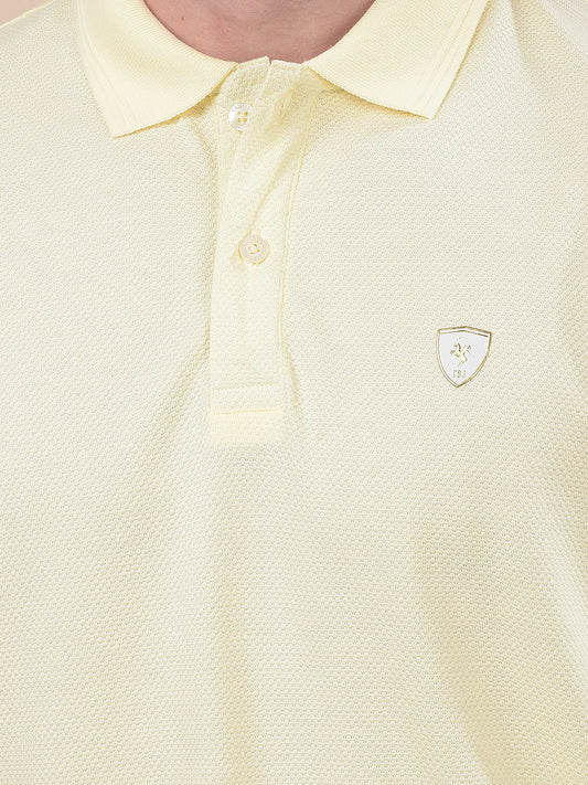 T-Shirt for Men | Breathable & Soft with Color Fastness Regular Fit Polo Neck Poly Cotton Fabric Solid Pattern