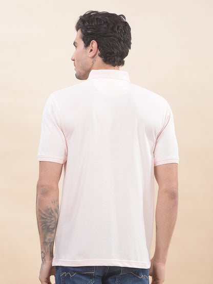 T-Shirt for Men | Breathable & Soft with Color Fastness Regular Fit Polo Neck Poly Cotton Fabric Solid Pattern