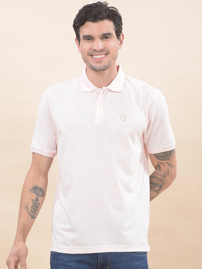 T-Shirt for Men | Breathable & Soft with Color Fastness Regular Fit Polo Neck Poly Cotton Fabric Solid Pattern