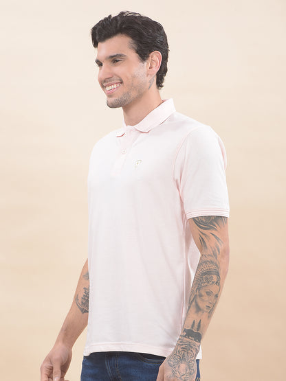 T-Shirt for Men | Breathable & Soft with Color Fastness Regular Fit Polo Neck Poly Cotton Fabric Solid Pattern