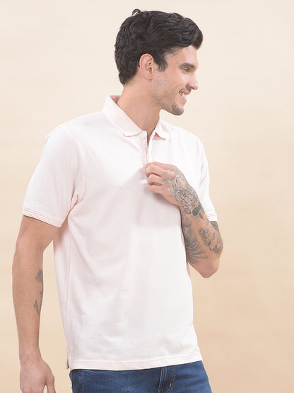 T-Shirt for Men | Breathable & Soft with Color Fastness Regular Fit Polo Neck Poly Cotton Fabric Solid Pattern