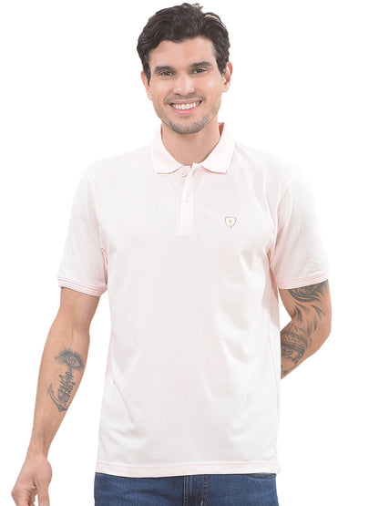 T-Shirt for Men | Breathable & Soft with Color Fastness Regular Fit Polo Neck Poly Cotton Fabric Solid Pattern