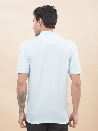 T-Shirt for Men | Breathable & Soft with Color Fastness Regular Fit Polo Neck Poly Cotton Fabric Solid Pattern