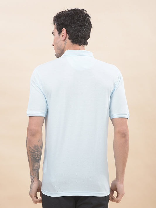 T-Shirt for Men | Breathable & Soft with Color Fastness Regular Fit Polo Neck Poly Cotton Fabric Solid Pattern