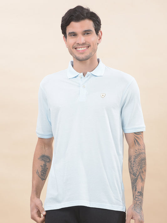 T-Shirt for Men | Breathable & Soft with Color Fastness Regular Fit Polo Neck Poly Cotton Fabric Solid Pattern
