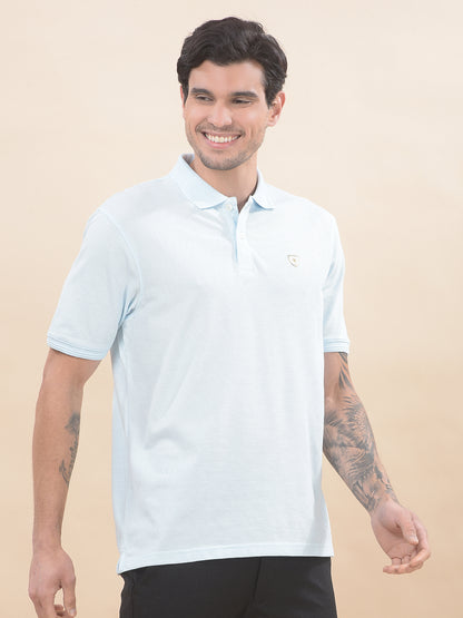 T-Shirt for Men | Breathable & Soft with Color Fastness Regular Fit Polo Neck Poly Cotton Fabric Solid Pattern