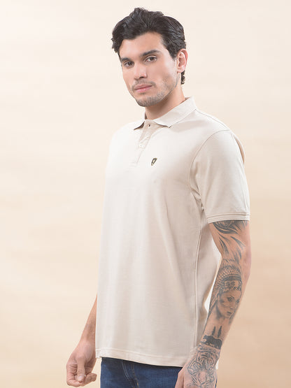 T-Shirt for Men | Breathable & Soft with Color Fastness Regular Fit Polo Neck Poly Cotton Fabric Solid Pattern