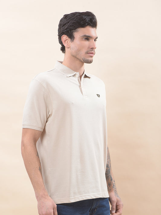 T-Shirt for Men | Breathable & Soft with Color Fastness Regular Fit Polo Neck Poly Cotton Fabric Solid Pattern