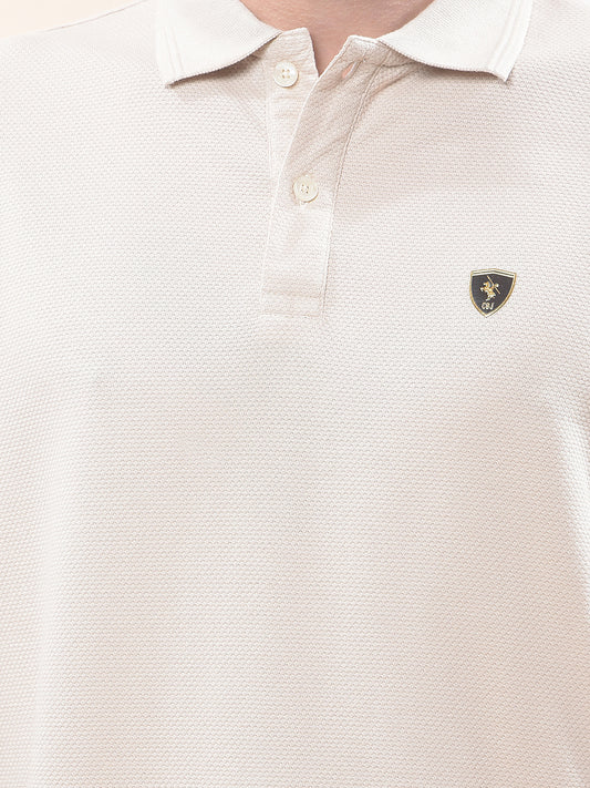 T-Shirt for Men | Breathable & Soft with Color Fastness Regular Fit Polo Neck Poly Cotton Fabric Solid Pattern