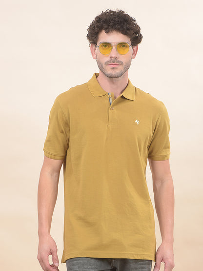 T-Shirt for Men | Breathable & Soft with Color Fastness Regular Fit Polo Neck Poly Cotton Fabric Solid Pattern