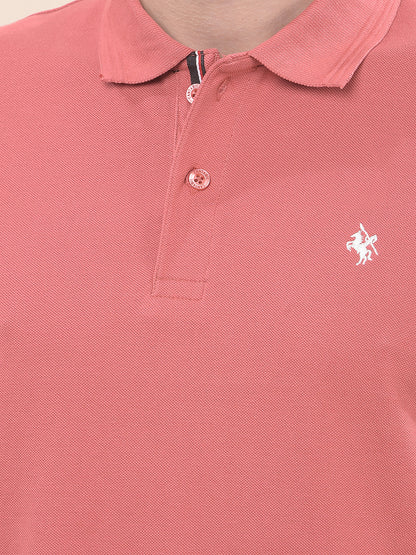 T-Shirt for Men | Breathable & Soft with Color Fastness Regular Fit Polo Neck Poly Cotton Fabric Solid Pattern