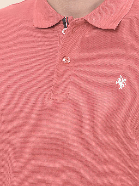 T-Shirt for Men | Breathable & Soft with Color Fastness Regular Fit Polo Neck Poly Cotton Fabric Solid Pattern