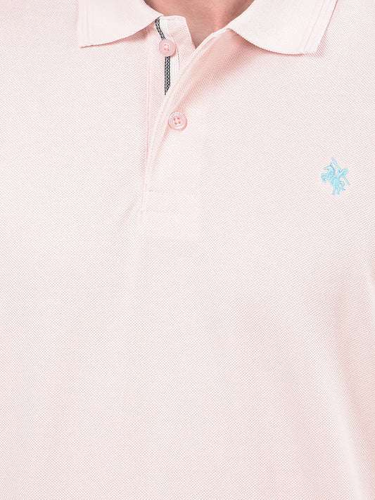 T-Shirt for Men | Breathable & Soft with Color Fastness Regular Fit Polo Neck Poly Cotton Fabric Solid Pattern