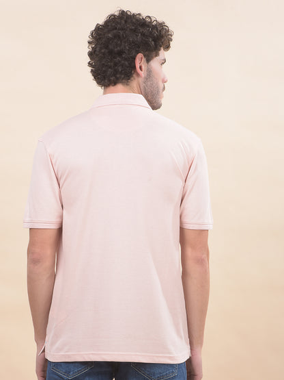 T-Shirt for Men | Breathable & Soft with Color Fastness Regular Fit Polo Neck Poly Cotton Fabric Solid Pattern