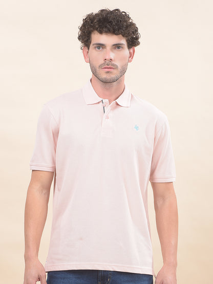 T-Shirt for Men | Breathable & Soft with Color Fastness Regular Fit Polo Neck Poly Cotton Fabric Solid Pattern