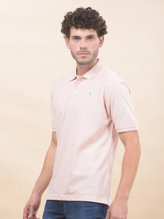 T-Shirt for Men | Breathable & Soft with Color Fastness Regular Fit Polo Neck Poly Cotton Fabric Solid Pattern