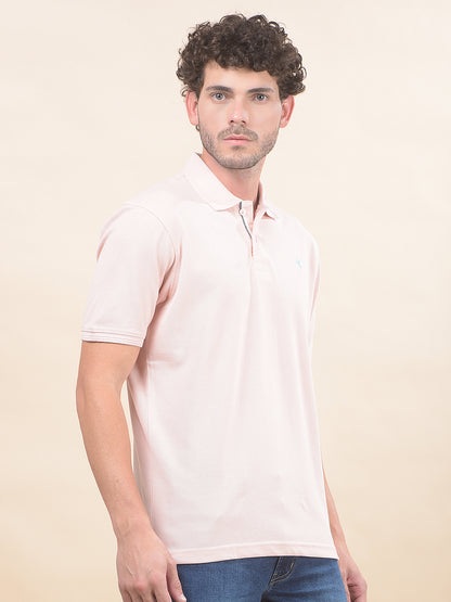 T-Shirt for Men | Breathable & Soft with Color Fastness Regular Fit Polo Neck Poly Cotton Fabric Solid Pattern
