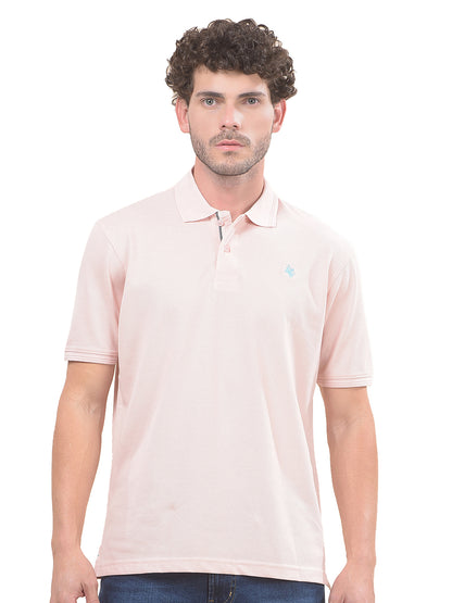 T-Shirt for Men | Breathable & Soft with Color Fastness Regular Fit Polo Neck Poly Cotton Fabric Solid Pattern