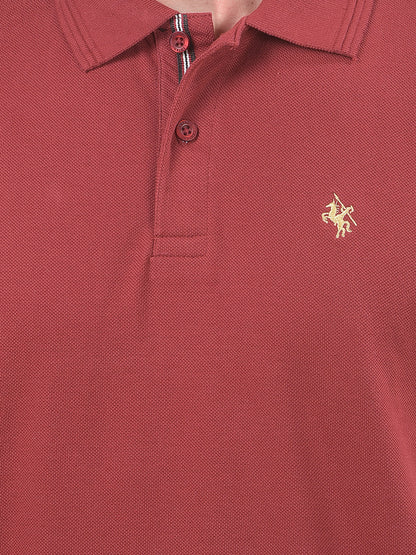 T-Shirt for Men | Breathable & Soft with Color Fastness Regular Fit Polo Neck Poly Cotton Fabric Solid Pattern