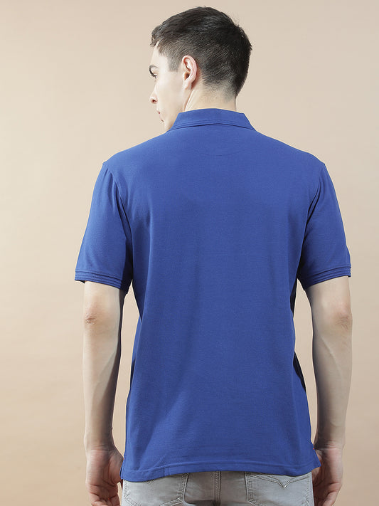 T-Shirt for Men | Breathable & Soft with Color Fastness Regular Fit Polo Neck Poly Cotton Fabric Solid Pattern