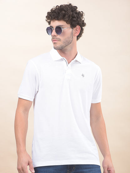 T-Shirt for Men | Breathable & Soft with Color Fastness Regular Fit Polo Neck Poly Cotton Fabric Solid Pattern