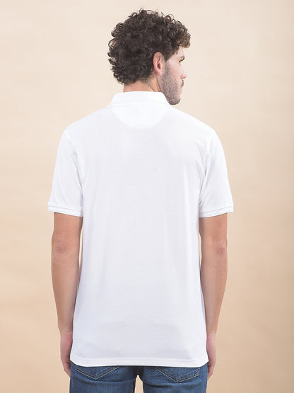 T-Shirt for Men | Breathable & Soft with Color Fastness Regular Fit Polo Neck Poly Cotton Fabric Solid Pattern
