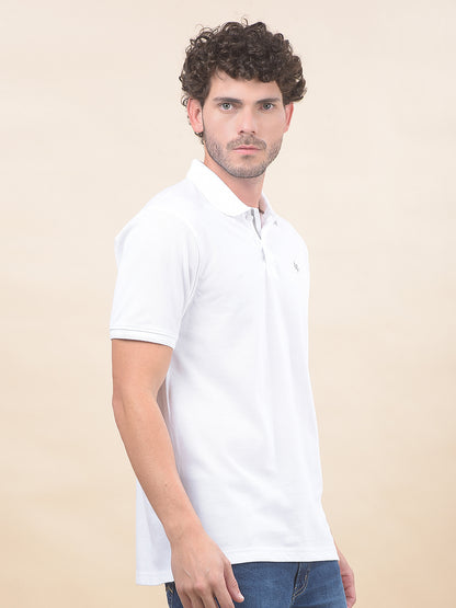 T-Shirt for Men | Breathable & Soft with Color Fastness Regular Fit Polo Neck Poly Cotton Fabric Solid Pattern